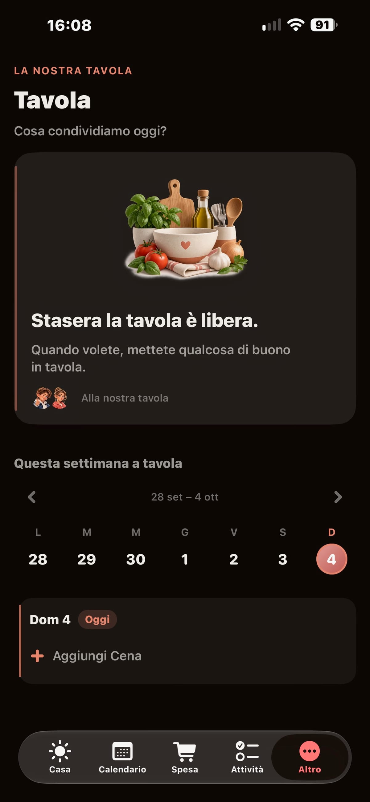 Family Plus — Tavola (Family Table) su iPhone