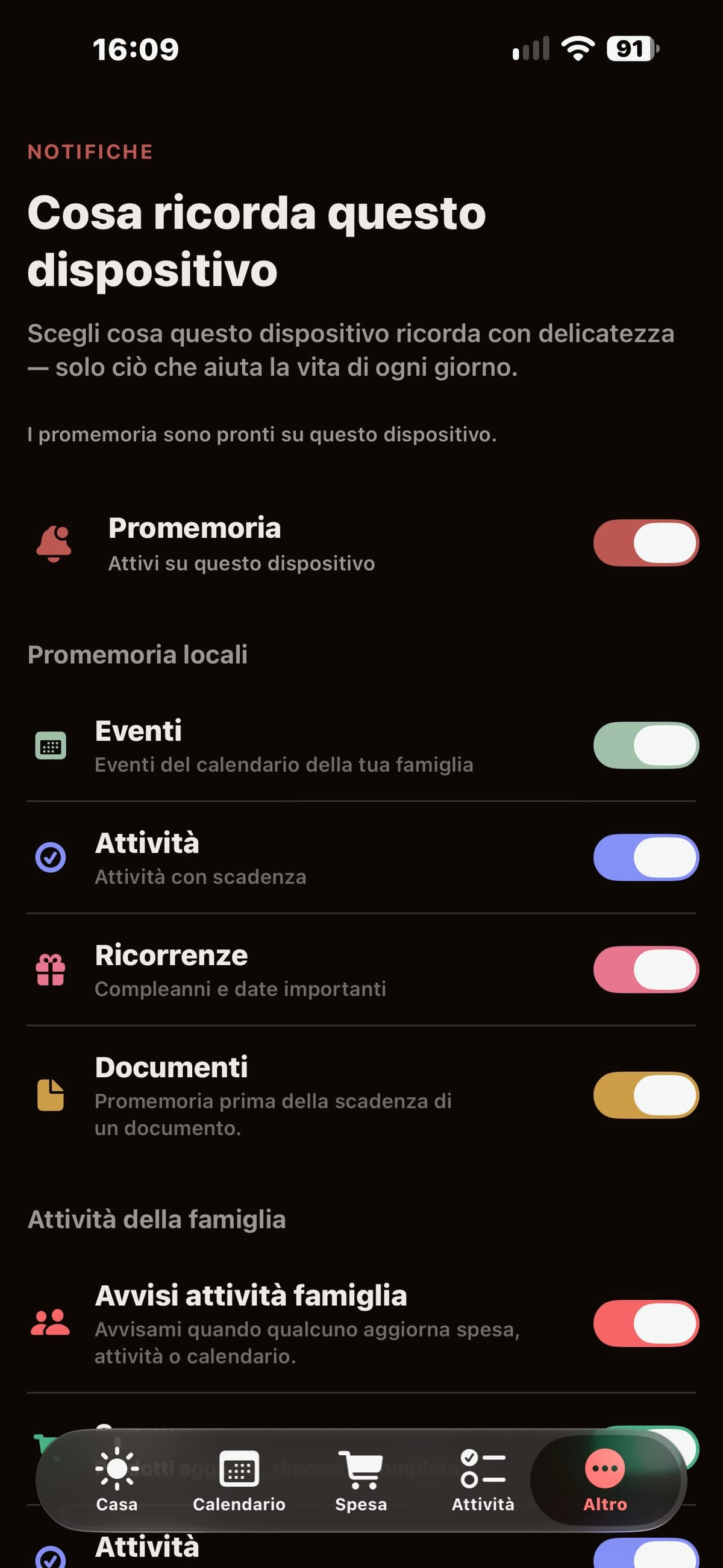 Family Plus — Notifiche su iPhone