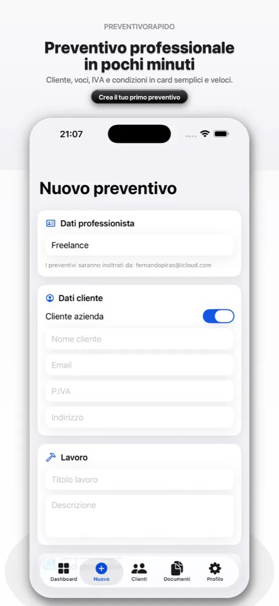Screenshot 2 di PreventivoRapido PRO